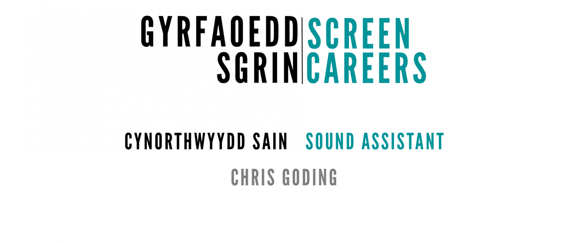 Screen Careers Sound Assistant Ffilm Cymru